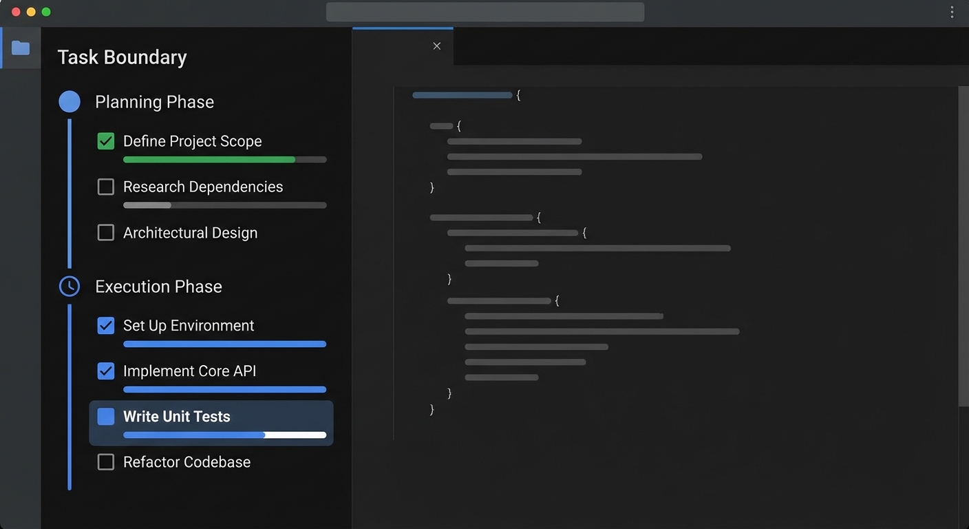 Task BoundaryのUIイメージ
