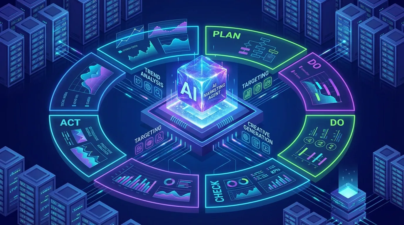 AIによる自律的なマーケティング運用のイメージ