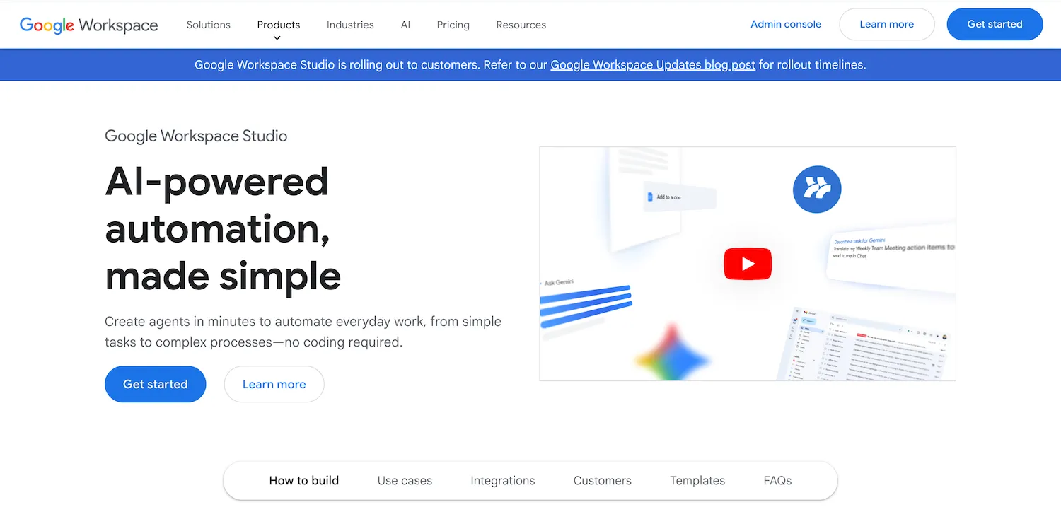 GWSのエージェント作成フロー