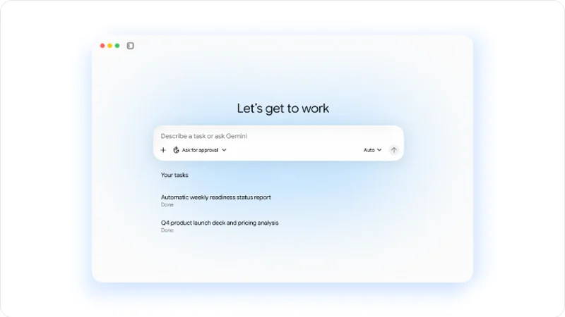 Google Cloud公式ページに掲載されたGemini agentの依頼画面